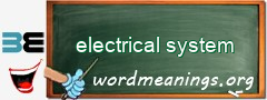 WordMeaning blackboard for electrical system